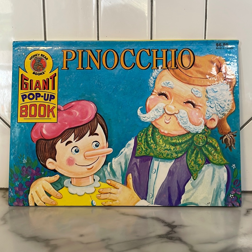 Vintage 1991 Honey Bear Books “Pinocchio” Giant Pop-Up Book